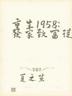 重生1958:发家致富从南锣鼓巷开始电子书