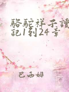 骆驼祥子读书笔记1到24章