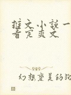 推文小说一口气看完爽文