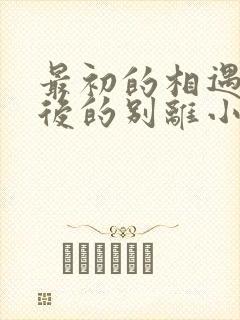 最初的相遇,最后的别离小说大结局