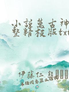 小说万古神帝完整精校版txt