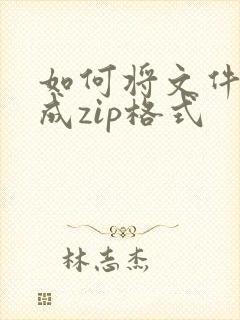 如何将文件压缩成zip格式