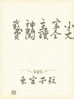 武神主宰小说免费阅读全文无弹窗