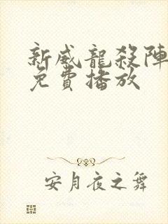 新威龙杀阵电影免费播放