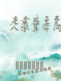 老黄历免费生辰八字算命网