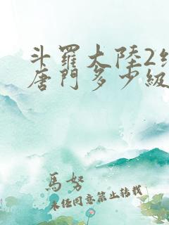 斗罗大陆2绝世唐门多少级