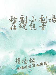 甜剧小剧场日剧在线观看