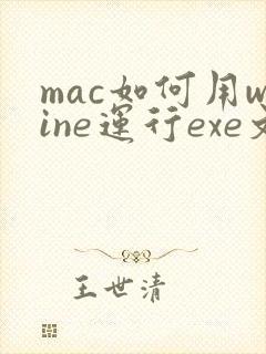 mac如何用wine运行exe文件