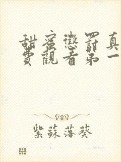 甜蜜惩罚真人免费观看第一季全集