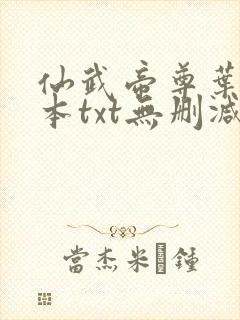 仙武帝尊叶辰全本txt无删减