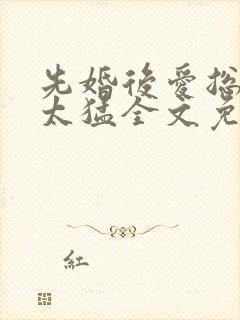 先婚后爱总裁别太猛全文免费阅读