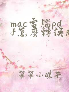 mac电脑pdf怎么转换成word文档