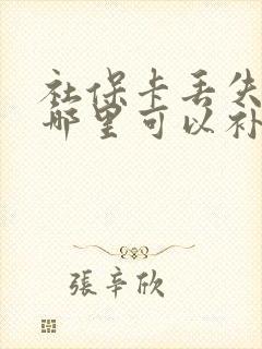 社保卡丢失了去哪里可以补办