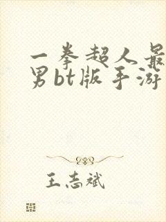 一拳超人最强之男bt版手游