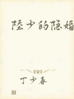陆少的隐婚甜妻