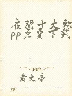 夜间十大软件app免费下载大全