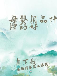 母婴用品什么品牌的好