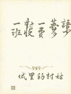 一对一英语口语班收费多少