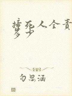 撞死人全责赔偿多少