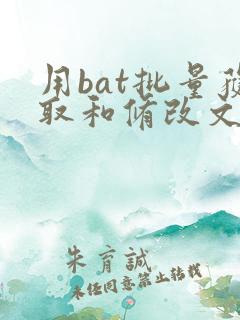 用bat批量获取和修改文件名的方法