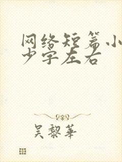 网络短篇小说多少字左右