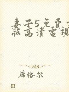 妻子5免费完整版高清电视剧