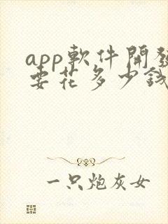 app软件开发要花多少钱