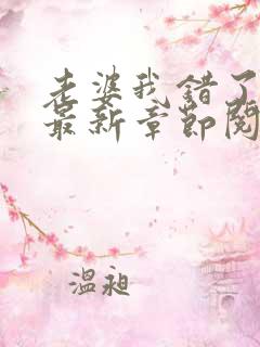 老婆我错了小说最新章节阅读全文