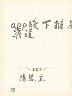 app线下推广渠道