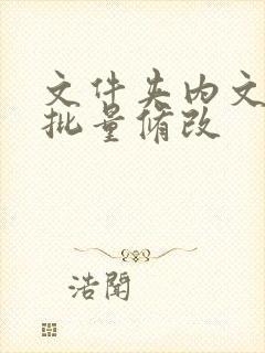 文件夹内文件名批量修改