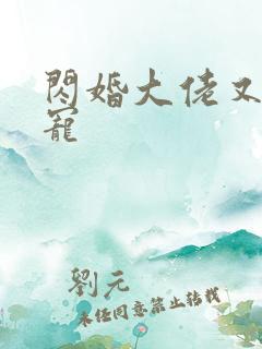 闪婚大佬又撩又宠