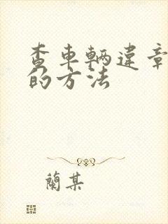 查车辆违章最快的方法