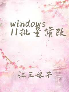 windows11批量修改文件后缀