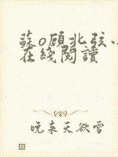 苏o顾北弦小说在线阅读