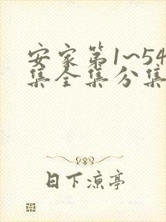安家第1~54集全集分集剧情介绍