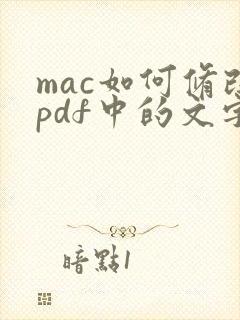 mac如何修改pdf中的文字内容
