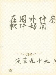 在国外什么地图软件好用