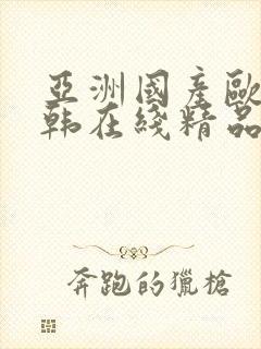 亚洲国产欧美日韩在线精品