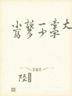 小说一章大概要写多少字