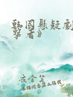 韩国悬疑剧《目击者》