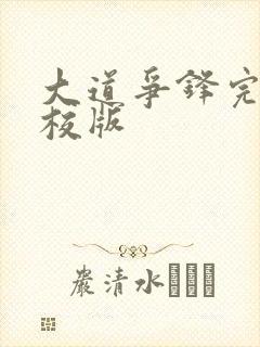 大道争锋完整精校版