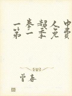 一拳超人中配版第一季免费观看