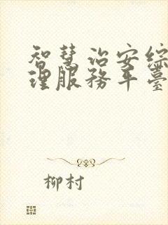 智慧治安综合管理服务平台