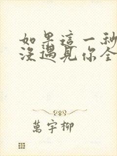 如果这一秒,我没遇见你全本下载