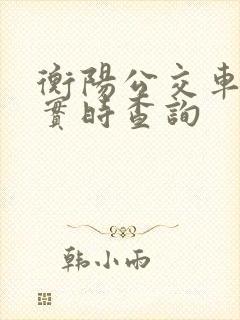 衡阳公交车路线实时查询