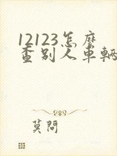 12123怎么查别人车辆违章