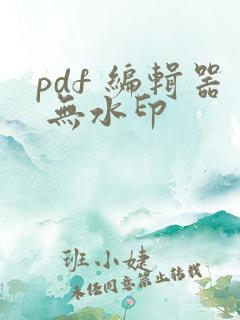 pdf 编辑器 无水印