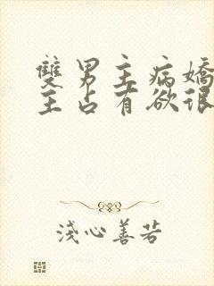 双男主病娇文男主占有欲很强小说