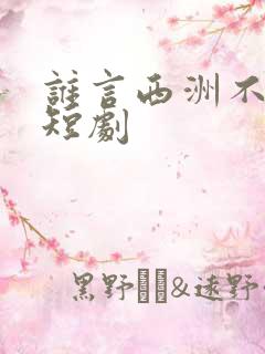 谁言西洲不知意短剧