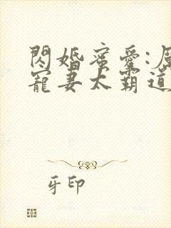 闪婚蜜爱:厉少宠妻太霸道